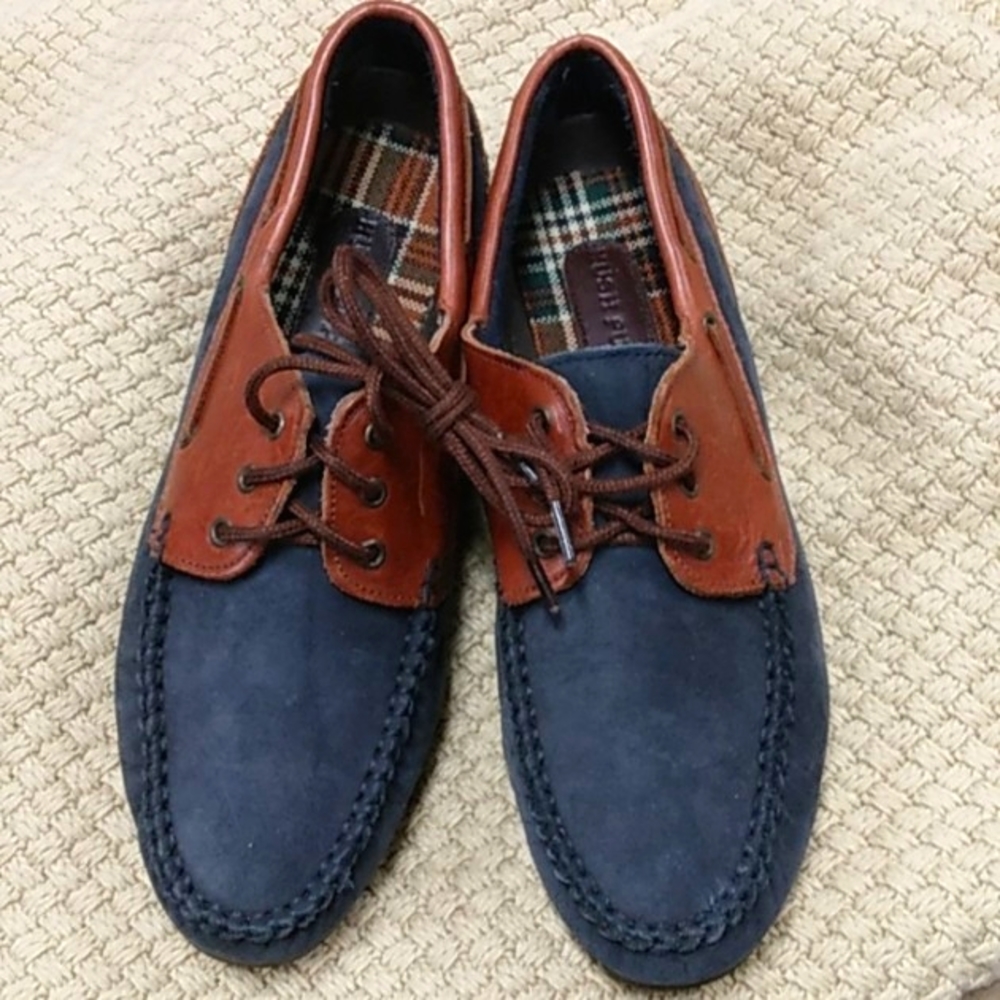 Ladies blue and brown Hush Puppies, Sz 8N